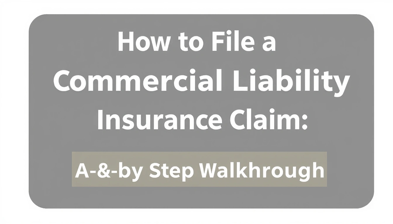 How to File a Commercial Liability Insurance Claim: A Step-by-Step Walkthrough How to File a Commercial Liability Insurance Claim: A Step-by-Step Walkthrough