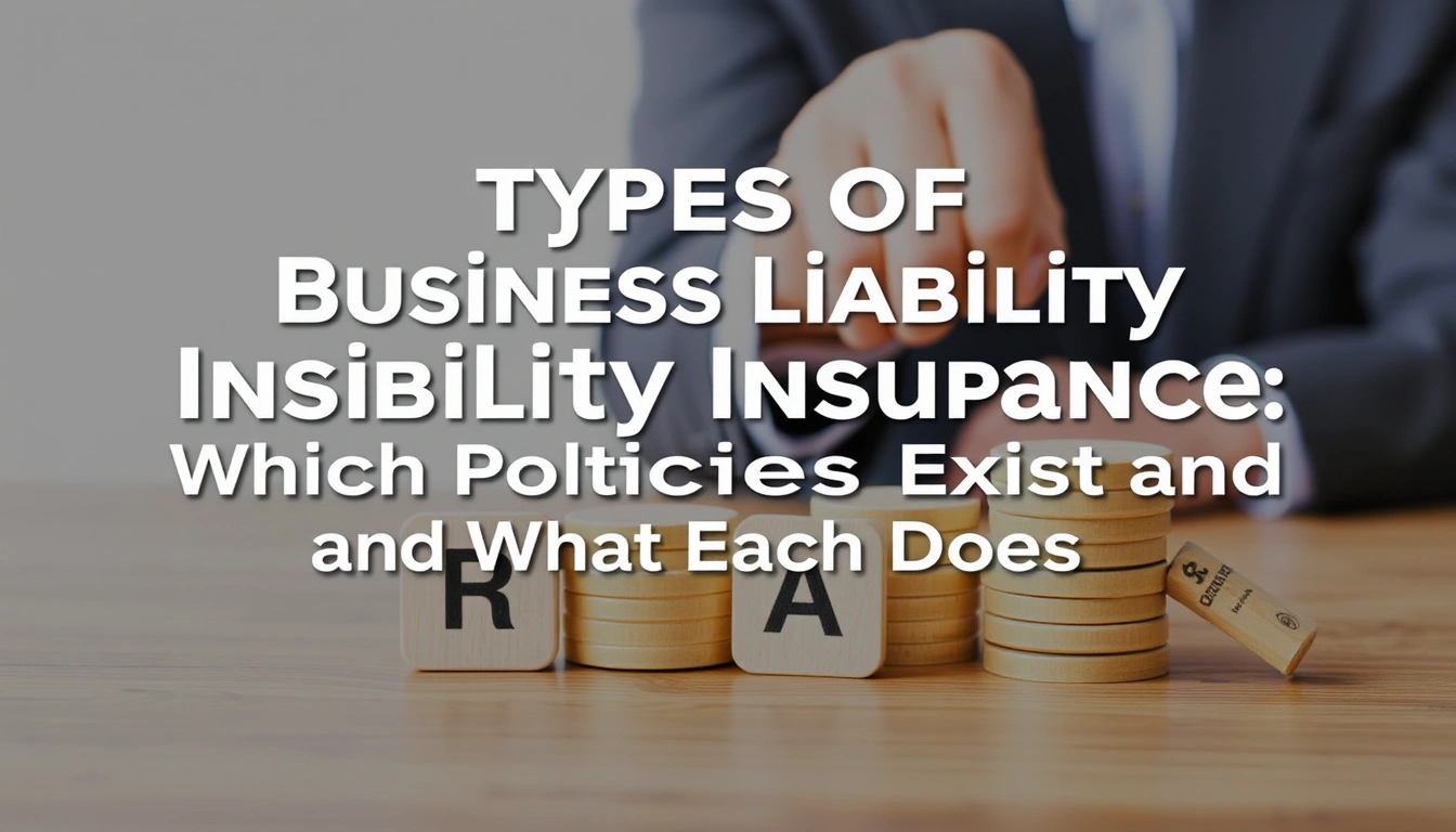 Types of Business Liability Insurance: Which Policies Exist and What Each Does
