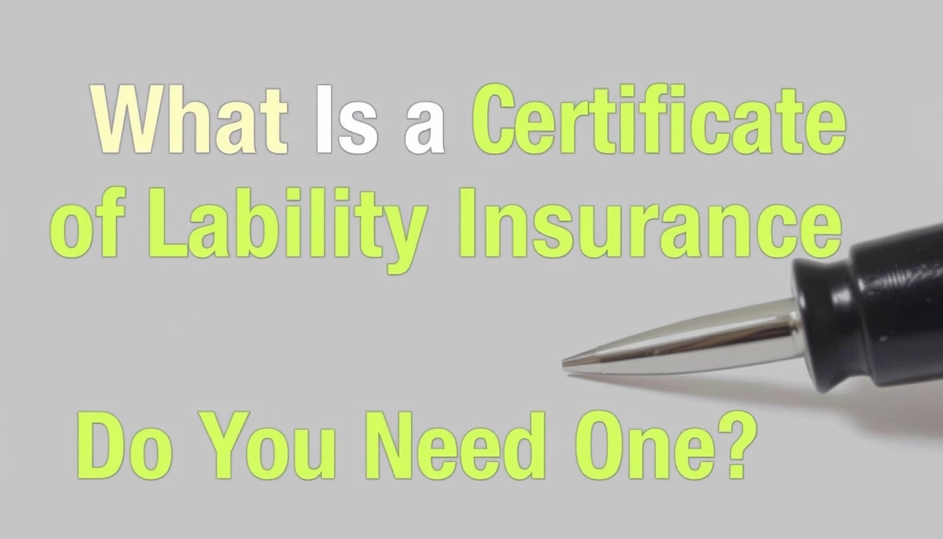 What Is a Certificate of Liability Insurance and When Do You Need One?