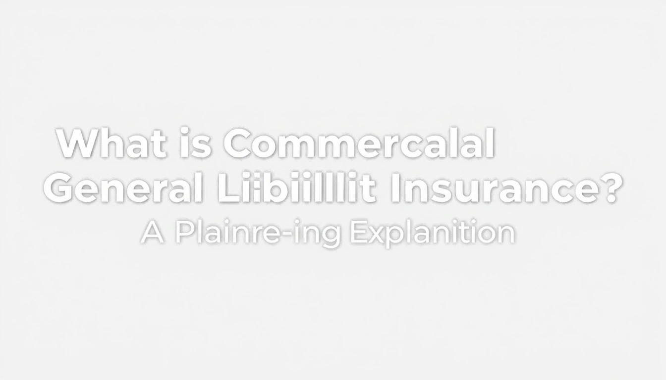 What Is Commercial General Liability Insurance? A Plain-English Explanation
